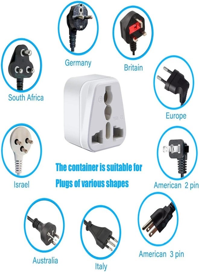 rts محول طاقة من نوع rts UK للمقابس الهندية، من الهند إلى المملكة المتحدة والإمارات العربية المتحدة وهونغ كونغ ودبي - النوع G - مثالي لأجهزة الكمبيوتر المحمولة والكاميرات والهواتف والشواحن وأجهزة iPhone والأجهزة اللوحية ومكبرات الصوت بتقنية Bluetooth، لون أبيض (عبوة واحدة) - Image 3
